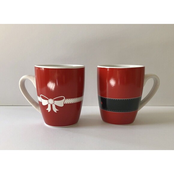 Mr. and Mrs. Claus Coffee Mugs TMD Holdings Dishwasher/Microwave Safe - Picture 4 of 7